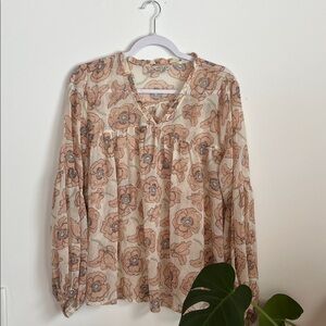 Floral Lucky Brand Sheer Women's Top